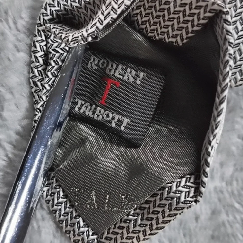 Vintage Robert‎ Talbott Tie Mens 3.75x57.5 Silver Silk Geometric Abstract USA